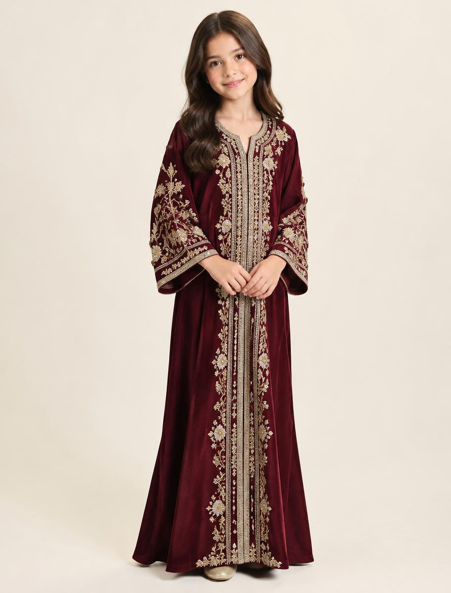 Embroidered Girls Jalabiya